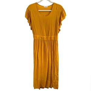 Mustard Pinafore Dress